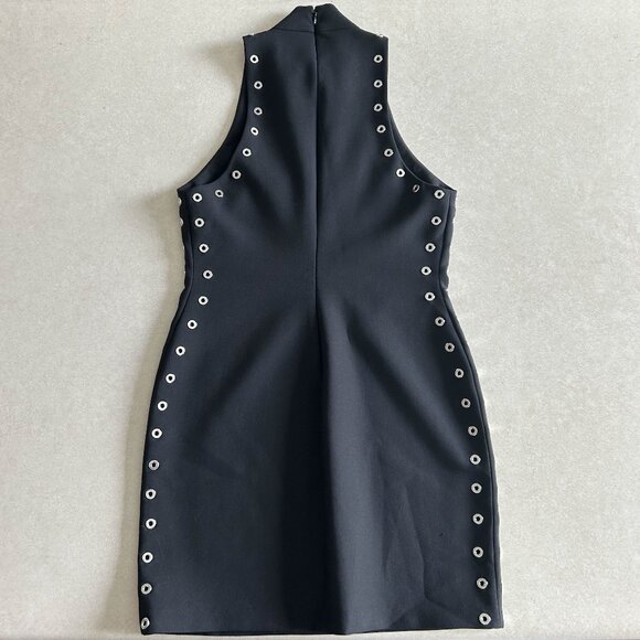 Cinq à Sept Ava Mock-Neck Crepe Grommet Dress ASO Isabelle Lightwood - Picture 7 of 12